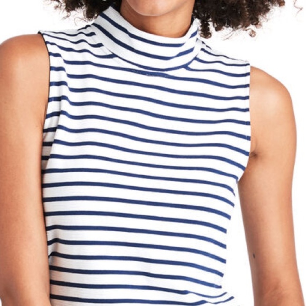 Mamie Ruth Mock Neck Sleeveless Top